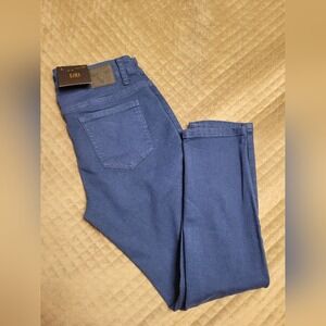 L&B Lucky and Blessed Denim Ripped High Rise Ankle Skinny Size 8 NEW royal blue